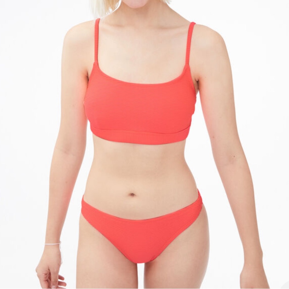 Aeropostale Vibrant Neon Ribbed Bikini Set